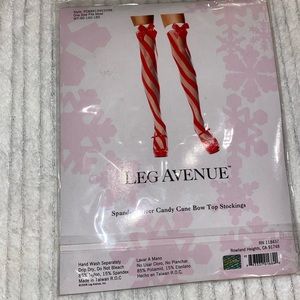 Spandex Sheer Candy Cane Stockings